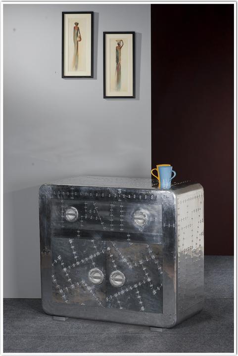 Image du produit SIT Möbel Commode Aero argent (80 x 90 x 40 cm)