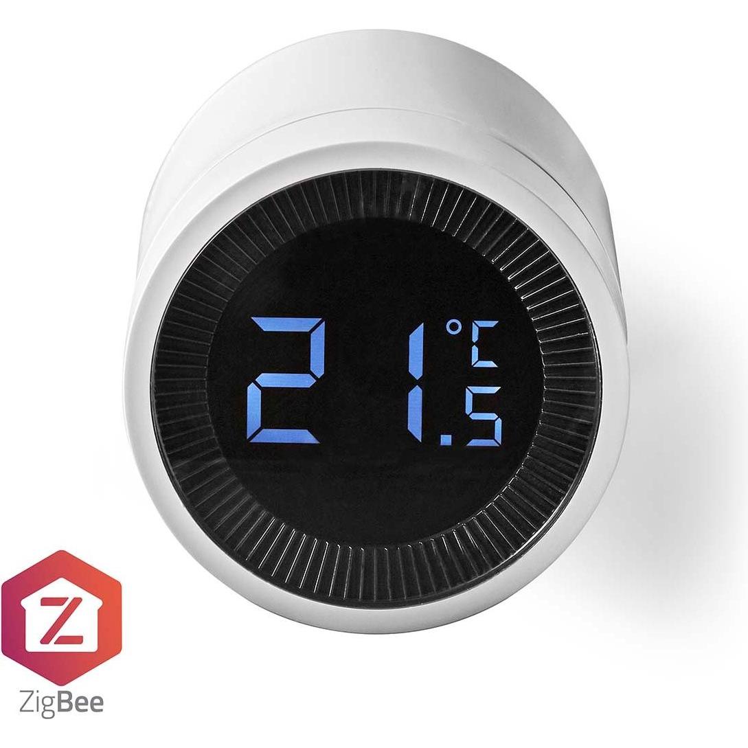 Nedis Controllo del radiatore Zigbee 3.0, Termostato, Bianco