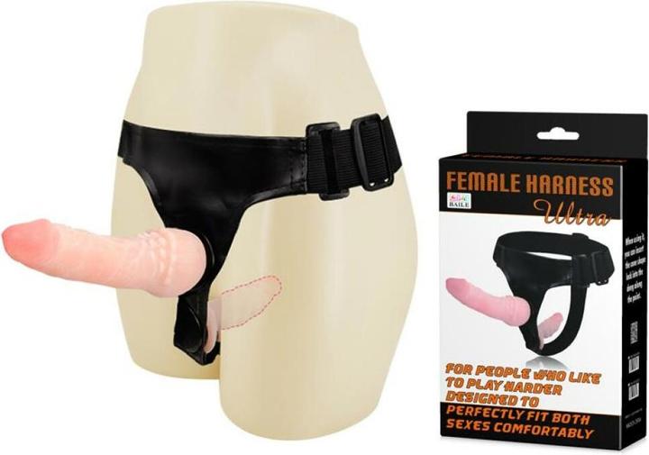 Actual product image Debra Double Ultra Penetration Strap-On Flesh
