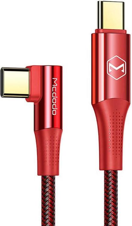 Produktbild Mcdodo Cable USB-C to USB-C CA-8321 100W 90 Degree 1.2m (red) (1.20 m, USB 2.0, 100 W)