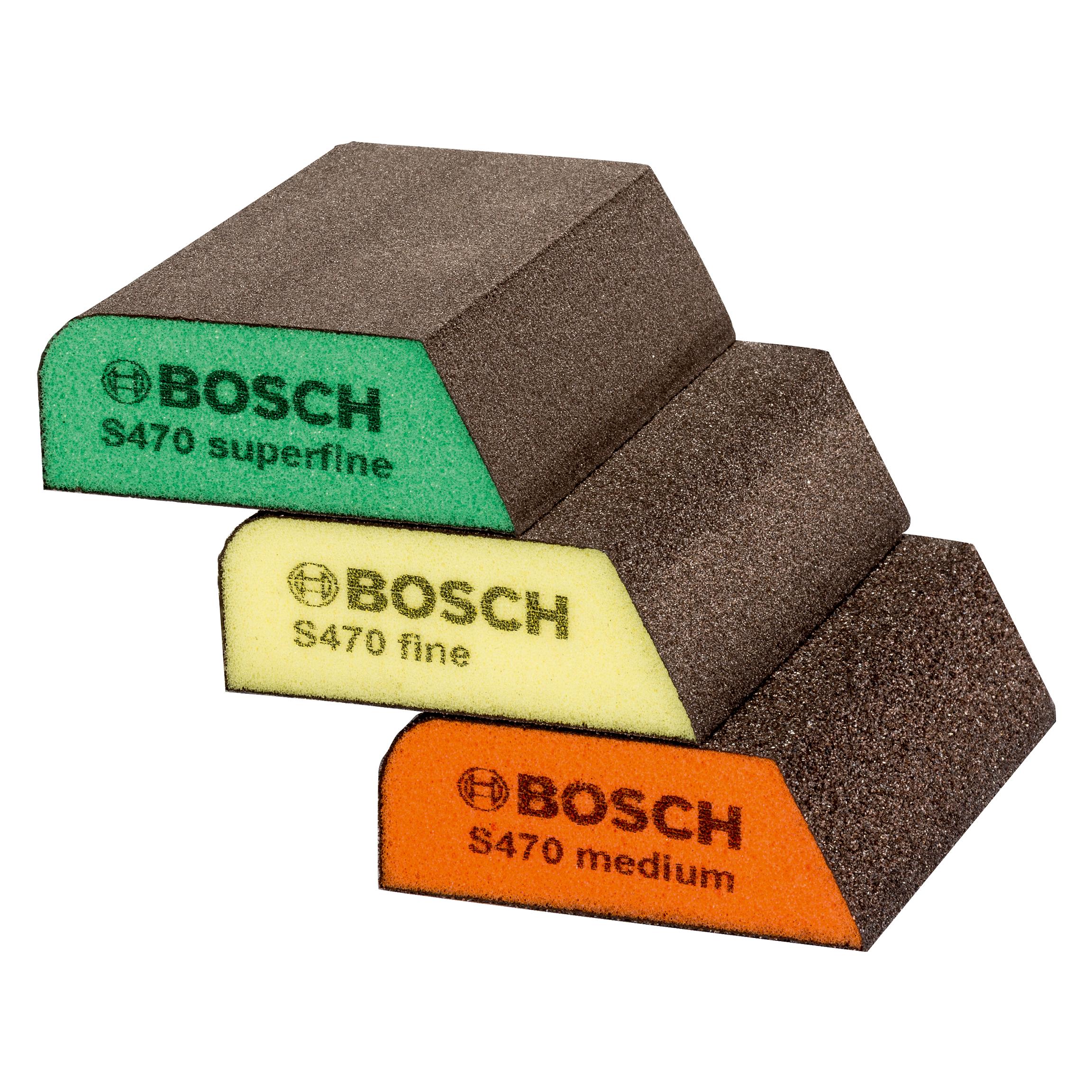 Diy, Schuurmiddelen, 3-delige Verpakking Schuursponzen, Geribbeld 97 X 69 X 26 Mm, M, F, Sf (3.0 Onderdelen)