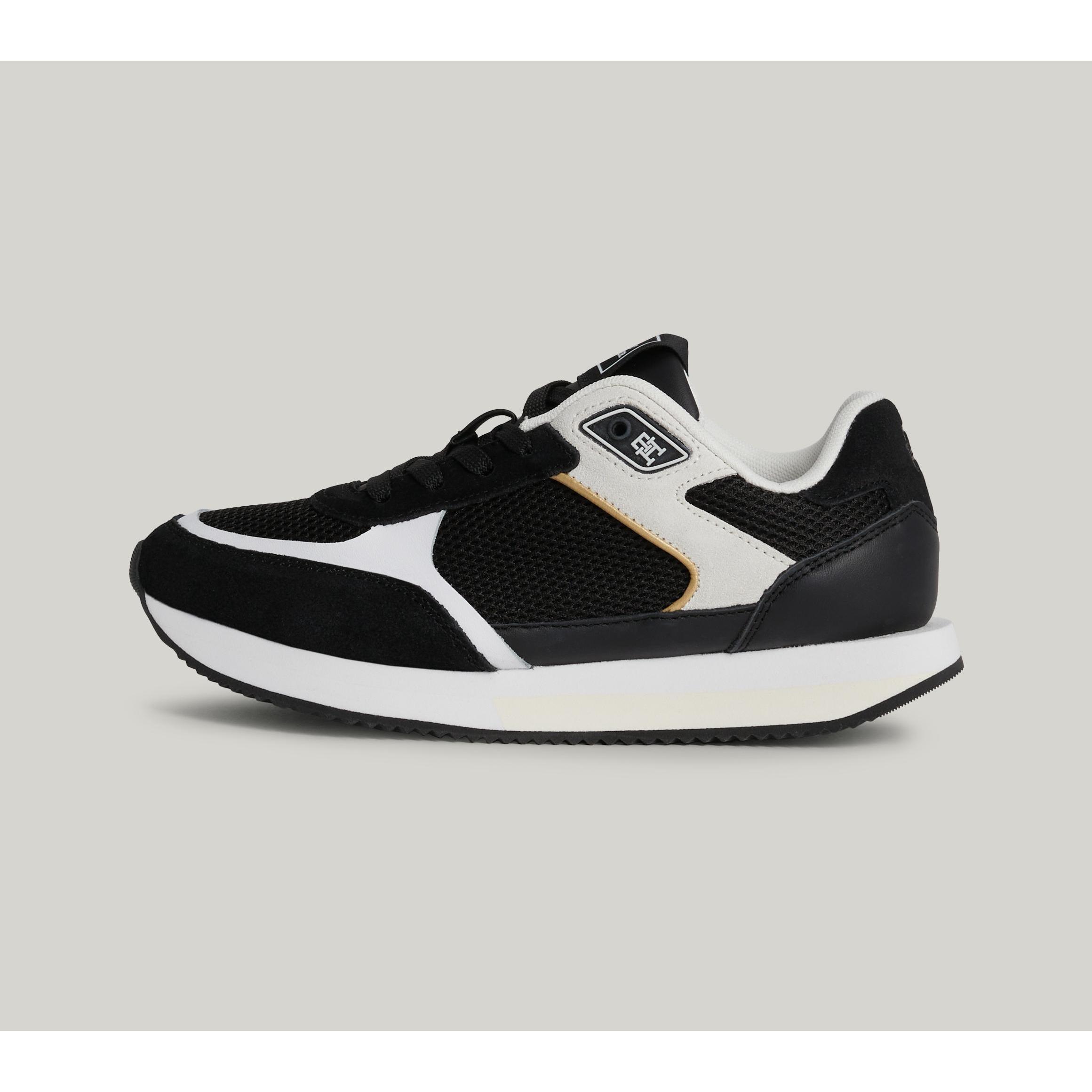 Tommy Hilfiger, Donne, Sneaker, Scarpe da donna Essential Elevated Runner, Nero, (40)