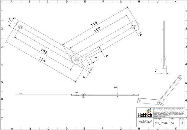 Actual product image Hettich Folding holder