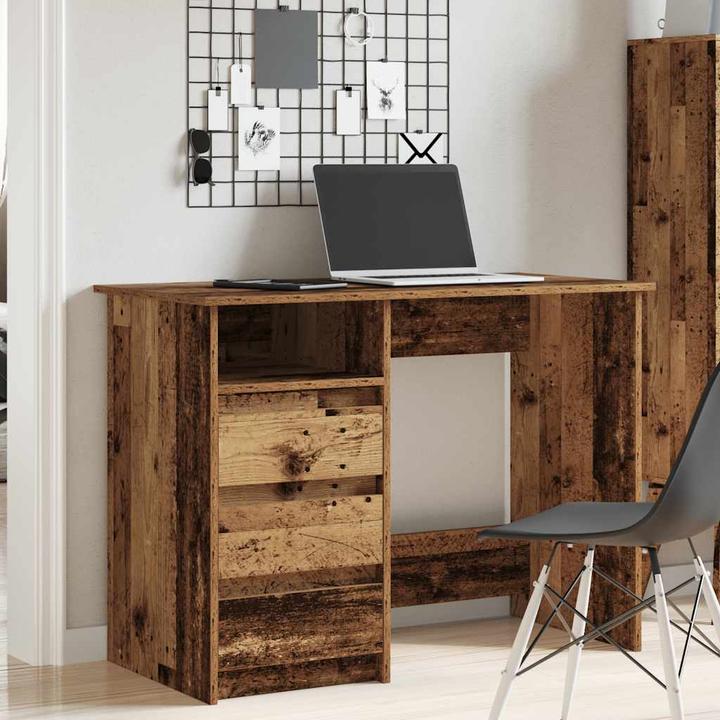 Produktbild VidaXL Schreibtisch Weiss 102x50x75 cm Holzwerkstoff Bürotisch Tisch PC-Tisch (102 x 50 x 75 cm)