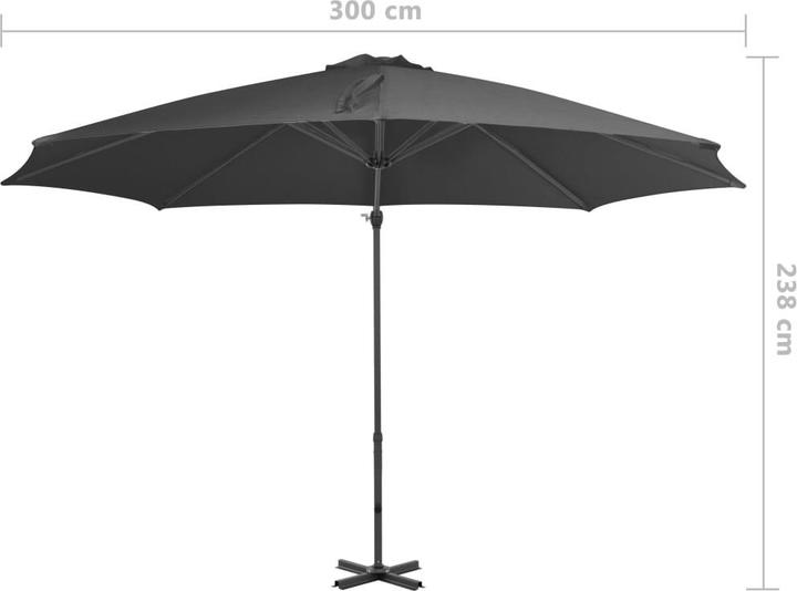 Produktbild vidaXL freischwingender Sonnenschirm