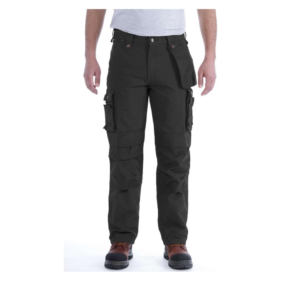 Carhartt, Werkbroek, Washed Duck Zwarte Broek Maat W40/L32 (W40/L32)