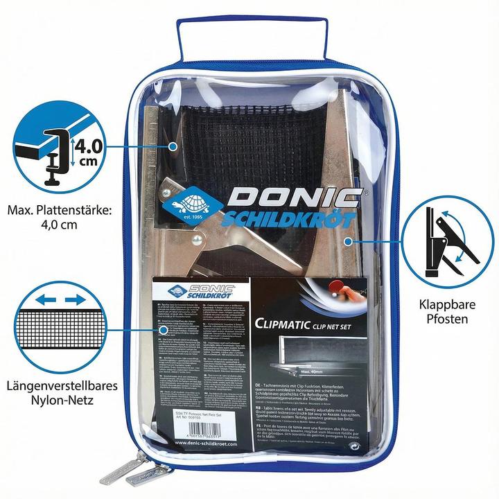 Actual product image Donic Schildkröt PingPong Net Clipmatic