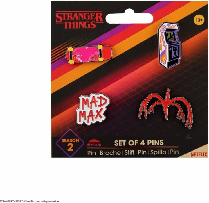 Actual product image Cinereplicas Stranger Things Pins 4-Pack Season 2