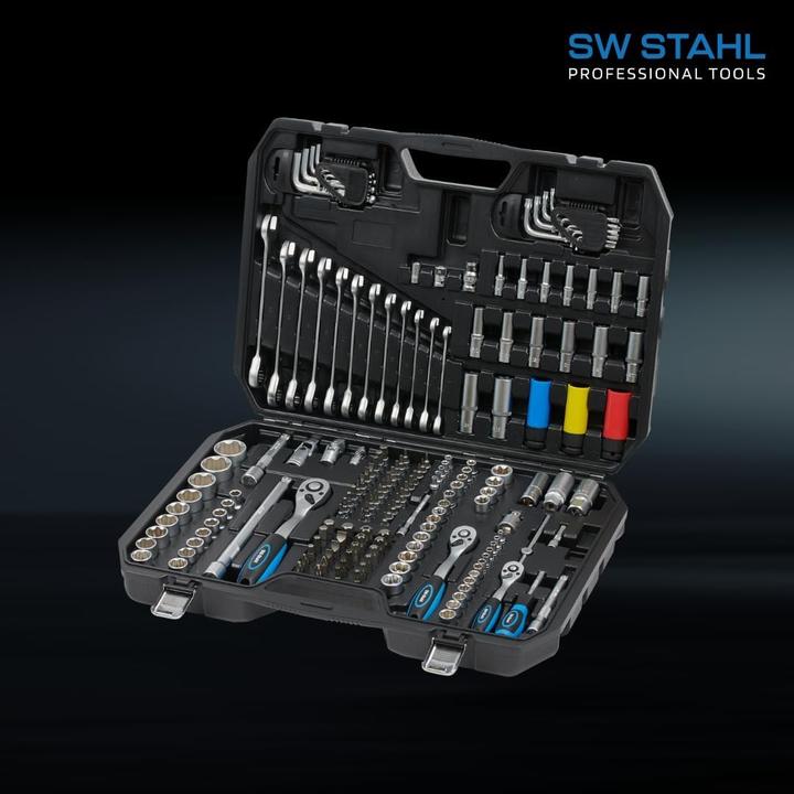 Produktbild SW-Stahl 07635L Steckschlüsselsatz mit Umschaltnarren 1/4", 3/8", 1/2" / 176-teilig/Ratschenkasten/K (10 mm, 11 mm, 12 mm, 13 mm, 14 mm, 15 mm, 16 mm, 17 mm, 18 mm, 19 mm, 20 mm, 21 mm, 22 mm, 24 mm, 27 mm, 30 mm, 32 mm, 4 mm, 5 mm, 6 mm, 7 mm, 8 mm, 9 mm)