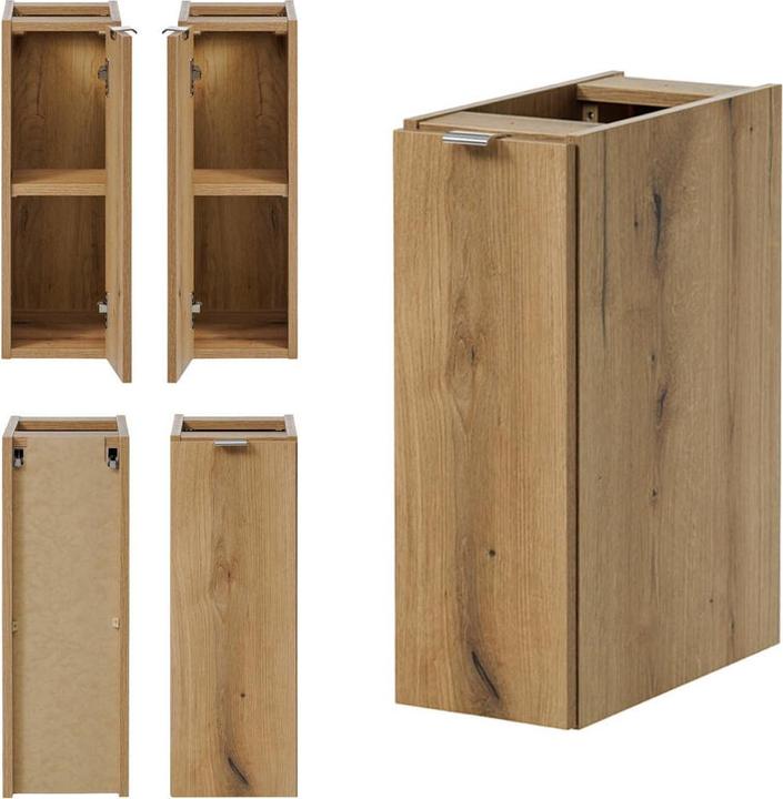 Produktbild En.Casa Waschtischunterschrank Skelbolu 80x60x40 cm Eicheoptik