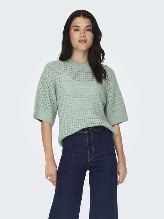 Produktbild JdY Knit Fit Rundhals Gerippte Ärmelbündchen Tief angesetzte Schulter Pullover Strickpullover (XS)