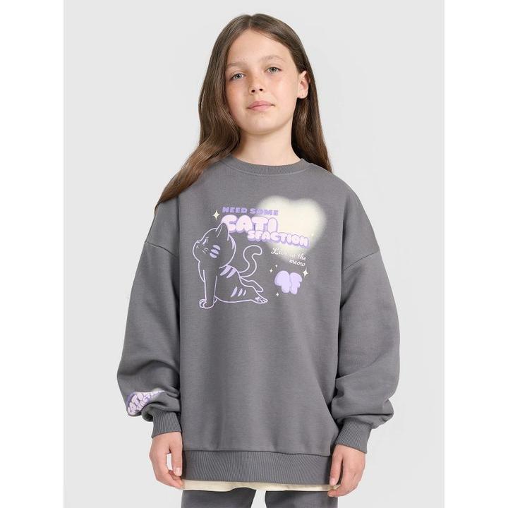 Produktbild 4F Oversize-Sweatshirt für Mädchen ohne Kapuze (146)