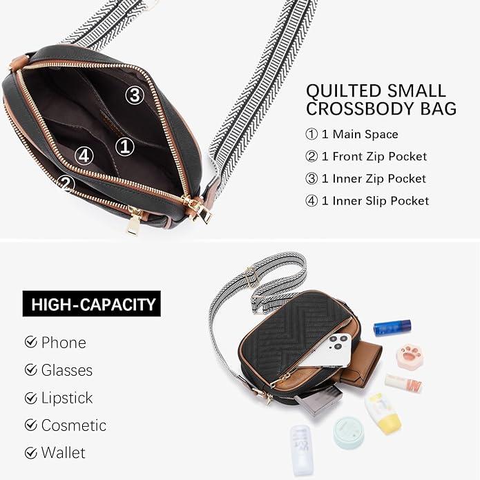 Immagine prodotto Only-Bags.Store Semplice mini borsa a tracolla con cerniera quadrata colorblock, borsa a tracolla con dettaglio