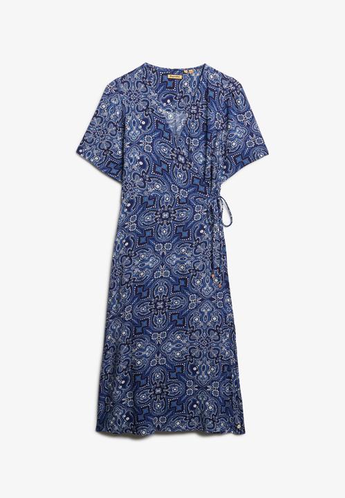 Image du produit Superdry Robe portefeuille mi-longue imprimée (10XL)