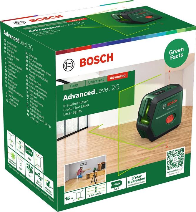 Produktbild Bosch Hausgeräte Kreuzlinen-Laser AdvancedLevel 2G 0603663G00 (Kreuzlinienlaser)