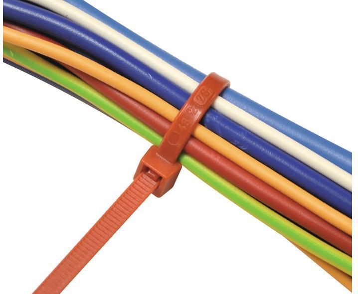 Actual product image BRW Cable ties 280 x 4.5 red (Plastic cable ties, 280 mm, 100 pcs.)