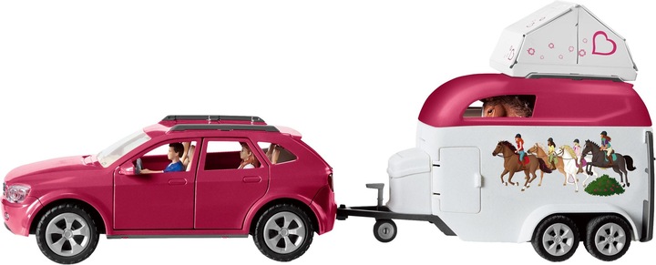 Productafbeelding Schleich Avontuur met auto en paardentrailer