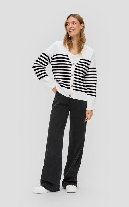 Produktbild s.Oliver Strickjacke Strickjacke in gestreiftem Muster (42)