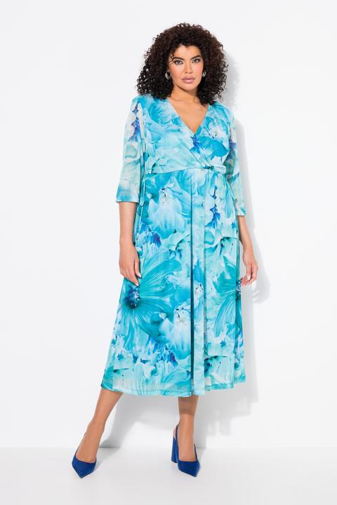 Actual product image Ulla Popken Springtime Floral Layered Dress (46, 48)