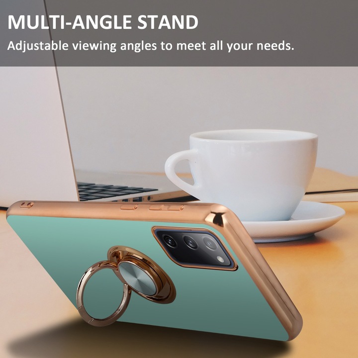 Produktbild Cadorabo Hülle für Samsung Galaxy S20 FE im TPU mit Kameraschutz und Ring LM089 Style (Samsung Galaxy S20 FE)