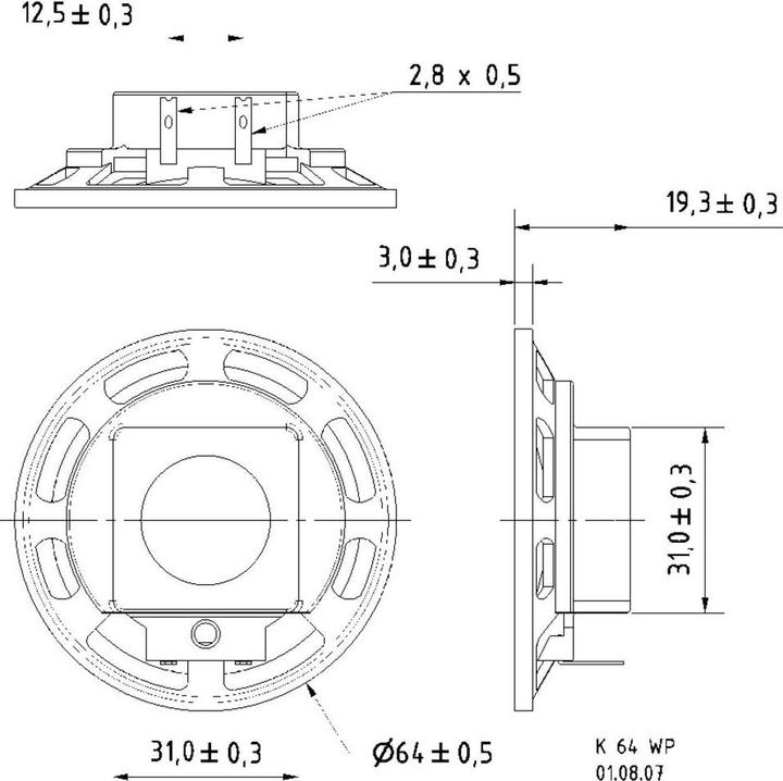 Immagine prodotto Visaton Altoparlante a gamma completa K 64 WP