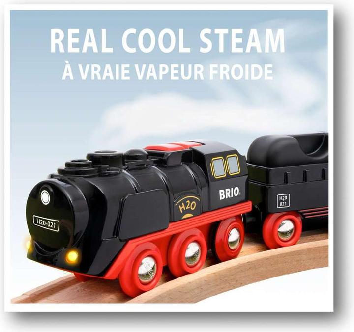 Actual product image Brio Battery steam locomotive with water tank