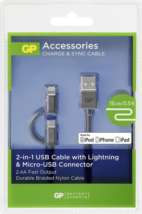 Produktbild GP Batteries CB03 (0.15 m, USB 2.0)