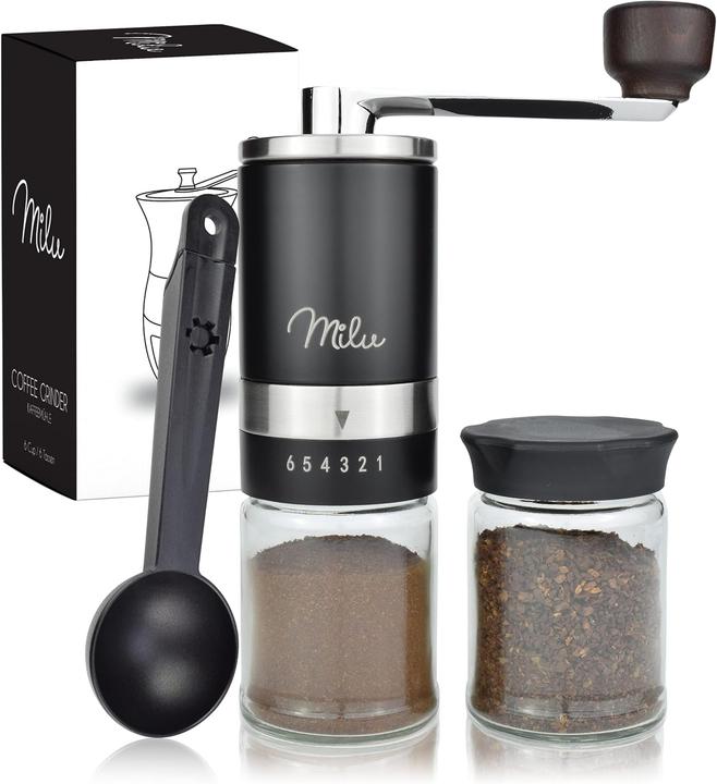 Image du produit Milu Ensemble de moulins à café en acier inoxydable, noir