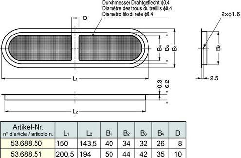 Image du produit Sugatsune Grilles d'aération