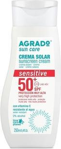 Agrado Sensitive Sunscreen SPF 50+ Wasserfeste Vegane Formel 250ml (Sonnencreme, SPF 50, 250 ml, 3520 g)
