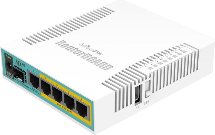 Actual product image MikroTik RB960PGS: 5 Port PoE+ Router