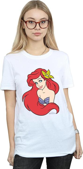 Actual product image Disney Womens/Ladies The Little Mermaid Close Up Cotton Boyfriend T-Shirt (M)