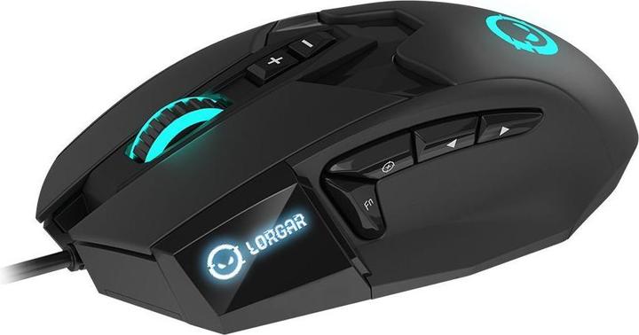 Produktbild Lorgar Stricter 579, gaming mouse, 9 programmable buttons, Pixart PMW3336 sensor, DPI up to 12 000 (Kabelgebunden)