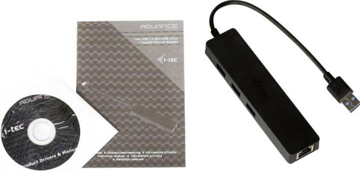Produktbild i-tec Advance U3GL3SLIM Schnittstellen-Hub USB 3.2 Gen 1 (3.1 Gen 1) Typ-A Schwarz (USB-A, 4 Ports)