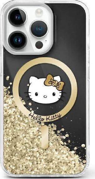 Actual product image Hello Kitty HKHMP16SLGDIK iPhone 16 6.1" czarny złoty/black gold hardcase Liquid Glitter Fever MagS (Apple iPhone 16)