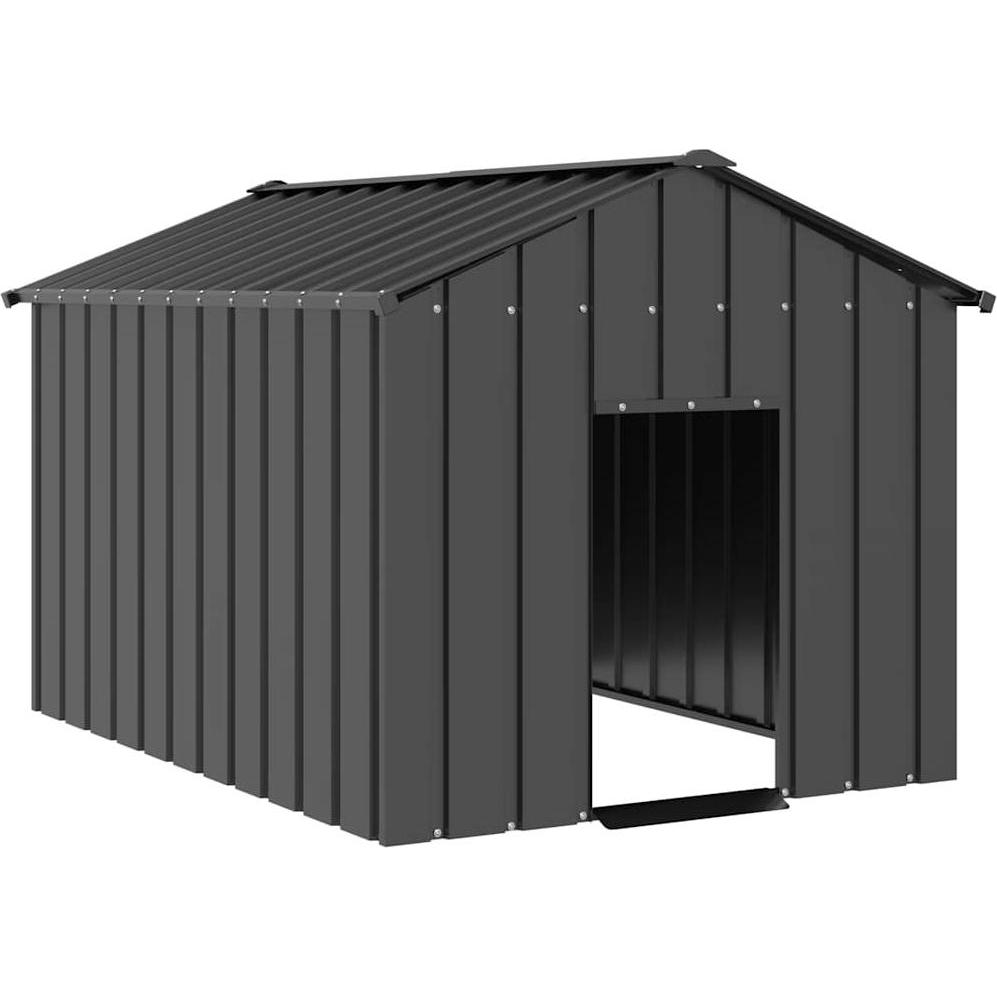 Meilleurs prix pour Vidaxl Niche Pour Chien Avec Toit Noir 113x153x101 Cm Acier Galvanisé