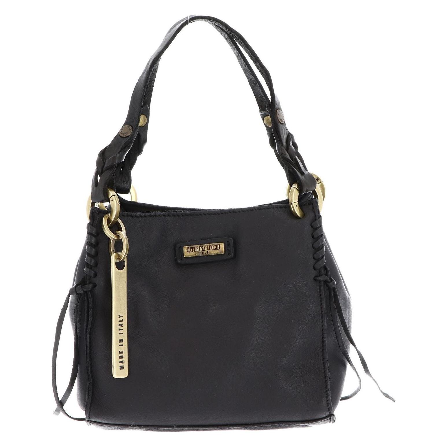 Caterina Lucchi, Damen, Handtasche, Dakar Anna Shopping Bag, Schwarz