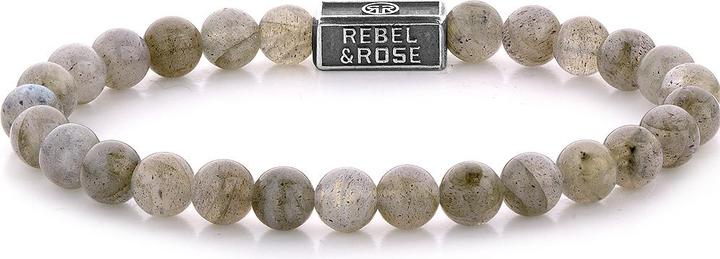 Immagine prodotto Rebel Rose - Bracciale in argento con perline Labradorite Shield RR-6S005-S - Dimensioni: 17,5 cm - M (M) (17.50 cm, Pietra preziosa, Labradorite)
