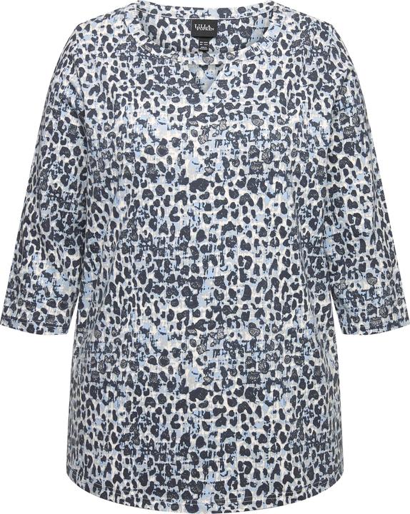 Actual product image Ulla Popken Leopard Print 3/4 Sleeve Cutout Tee (42, 44)