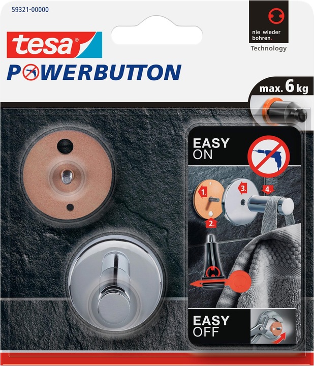 Produktbild tesa Powerbutton Haken Universal