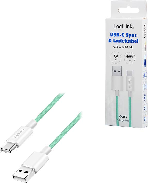 Produktbild LogiLink USB A – USB C (1 m, USB 2.0, 60 W)