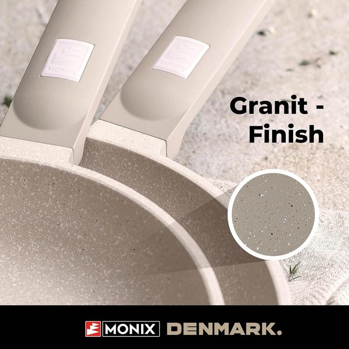 Actual product image Monix 10-Piece Cookware Set with Non-Stick Coating for All Stovetops and Oven (Frying pan, Pot, Cast iron)