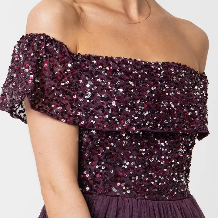 Image du produit Herba Abito Midi Bardot con Decorazioni (46)