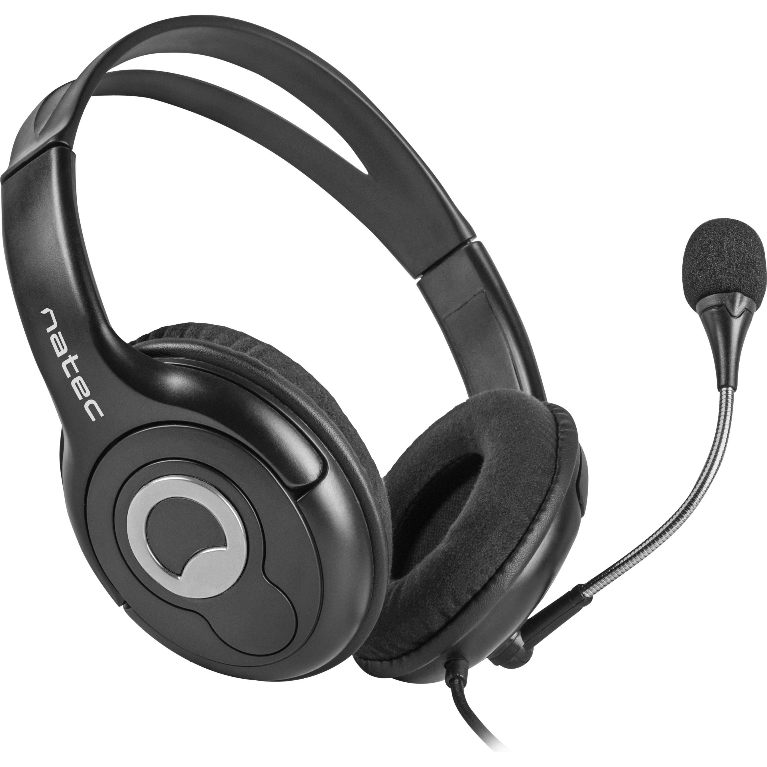 Thumbnail - Natec BEAR 2 (Kabelgebunden), Office Headset, Schwarz