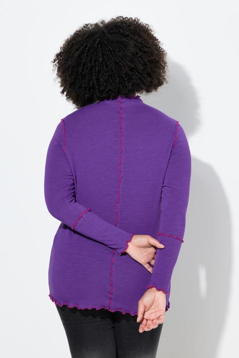 Image du produit Angel of Style T-shirt en maille, coupe Basic Slim Fit, coutures colorées en forme de vagues (50)