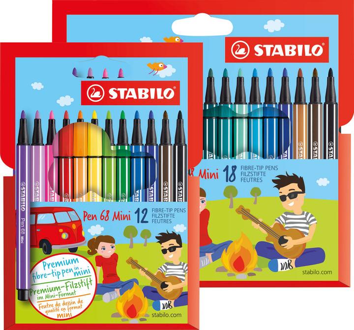 Image du produit STABILO Stylo 68 Mini Premium (Multicolore, 12 x)