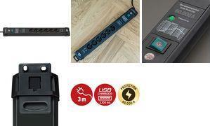 Immagine prodotto Brennenstuhl Premium-Line, unità di distribuzione di energia con porte USB, 6 prese, 3m, nero, con... (6 x, CEE 7/7, 3 m)
