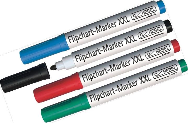 Produktbild Maul Flipchart-Marker XXL, sortiert, 4er Set in den Farben: je 1x rot, blau, grün, schwarz (4x)