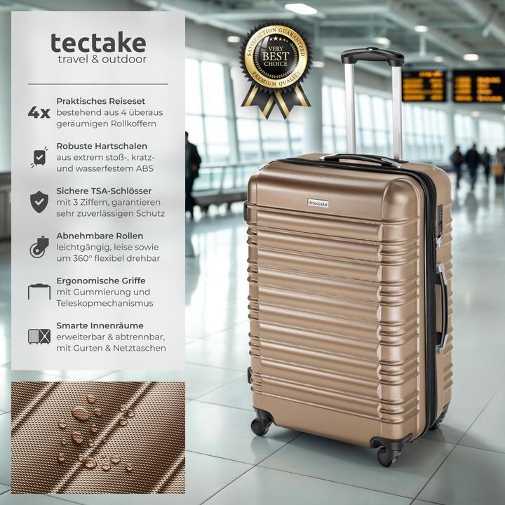 Actual product image tectake Suitcase set 4-piece lightweight hard shell (106 l)