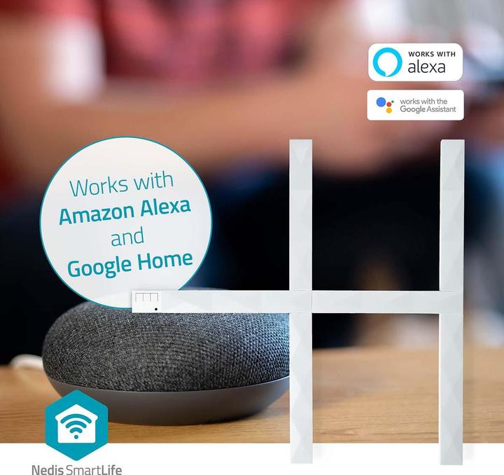Image du produit Nedis SmartLife LED décoratives | Barre murale | Wi-Fi | RGBIC / Blanc chaud | Android™ / IOS (Blanc chaud, 14.40 cm, Intérieur)